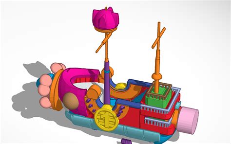 3d Design One Piece Thousand Sunny Luffys Ship Unflnished Tinkercad