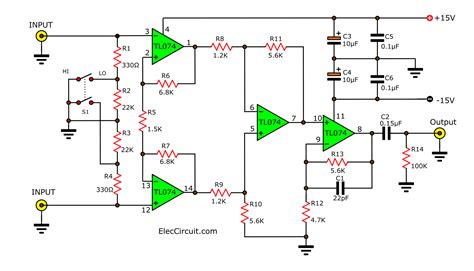 Preamplifier Ic 4558 Preamp Circuit Diagram Schematic Elle Circuit
