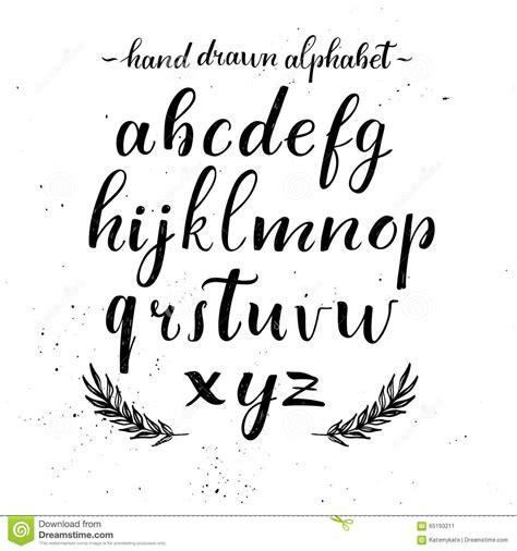 Ever wondered how to create modern calligraphy? Hand Lettering Alphabet. Modern Calligraphy. Vector Stock ...