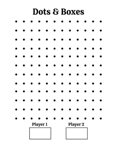 Printable Dots And Boxes Sheets Games Worksheet Coloring Etsy Australia
