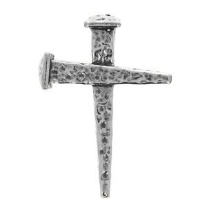 Sterling Silver Nail Cross Hammered Pendant Men S Gifts Cross