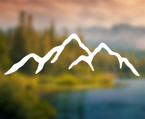 Decal Mountains Sticker Car Decal Laptop Decal Macbook