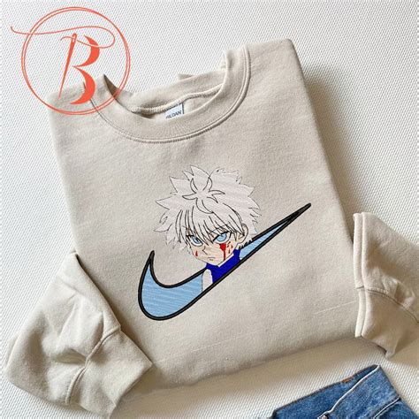 Killua Zoldyck Hunter × Nike Embroidered Sweatshirt Terrabell Designs