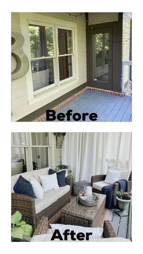 Our Summer Back Porch Makeover Before And After She Gave It A Go