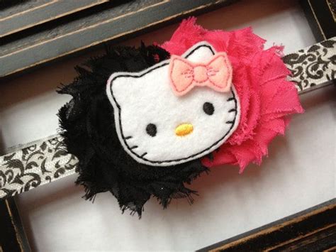 Whimsy Hello Kitty Headband Etsy Fabric Flowers Hello Kitty