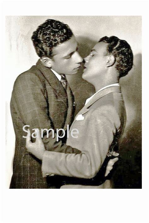 Vintage 1940s Photo Reprint Two Affectionate Young Gay Etsy