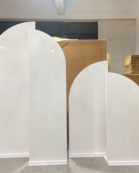 Half White Gloss Arch Backdrop Event Decor Supply