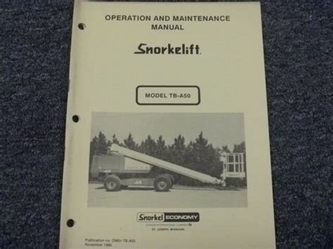 Snorkel Snorkelift Tb A50 Telescopic Boom Lift Owner Operator