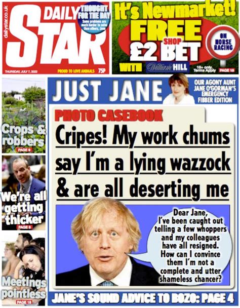just jane cripes my work chums say i m a lying wazzock and are all deserting me daily star