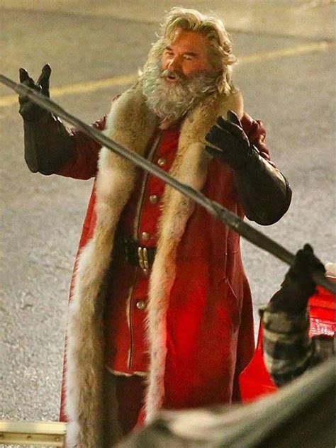 Kurt Russell Shearling The Christmas Chronicles Santa Claus Coat