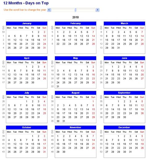 12 Months Calendar Calendar Printables 12 Month Calendar Printable