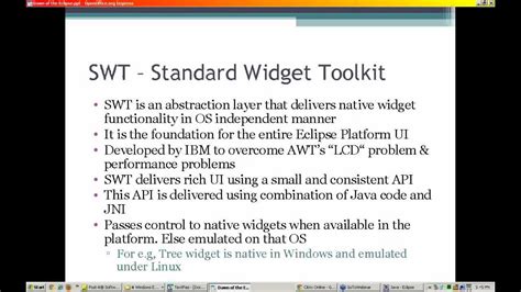 What Is A Standard Widget Toolkit Youtube