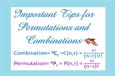 Formula For Permutations And Combinations Math Village