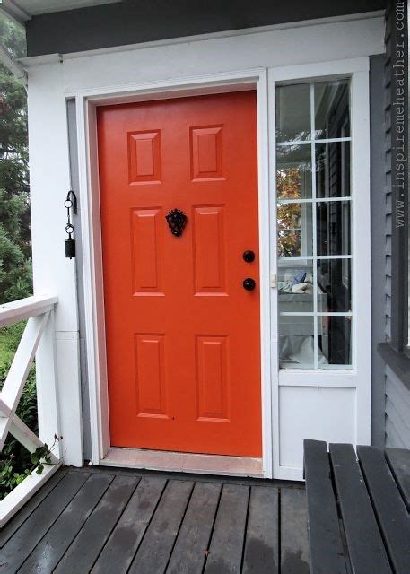 Painting Front Door Orange Modern Home Decor Painted Front Doors