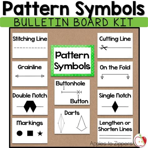Pattern Symbols Bulletin Board Kit Etsy