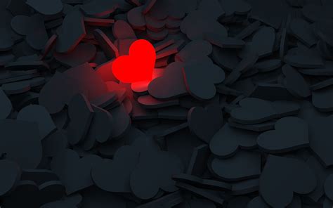 تحميل خلفيات قلب أحمر متوهج قلب الضوء الأحمر 3d القلب الأحمر 3d