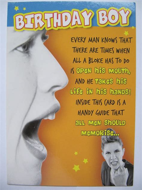 brilliant funny all a bloke has to do is open his mouth birthday greeting card uk
