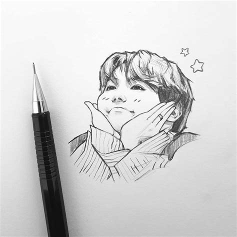 J Hope💜 Kpop Drawings Drawings Cute Art