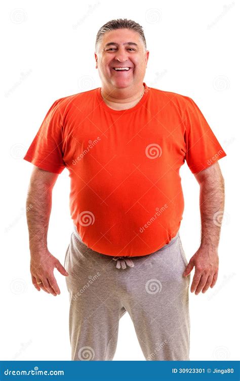 Portrait Of A Fat Man Smiling Stock Image Image Of Background People