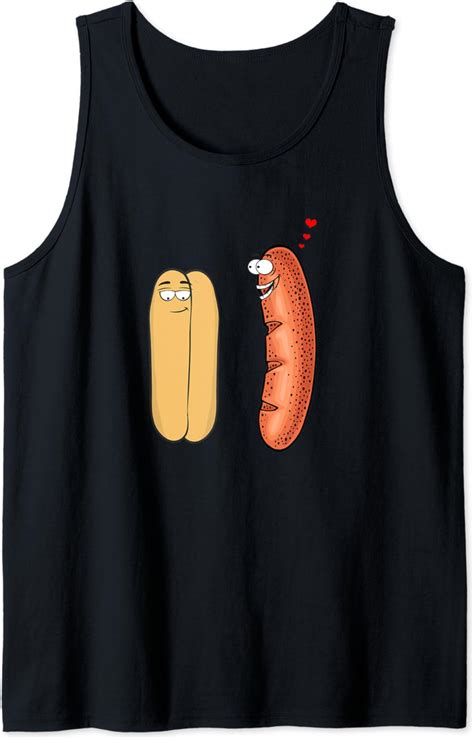 Hot Dog And Bun Weiner Love Tank Top Clothing Shoes
