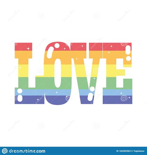 isolated lgtbi love text vector design stock vector illustration of romantic relationship