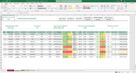 Inventory Tracking Template Excel
