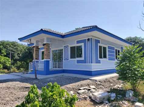 Charming Blue And White House Design Best House Design