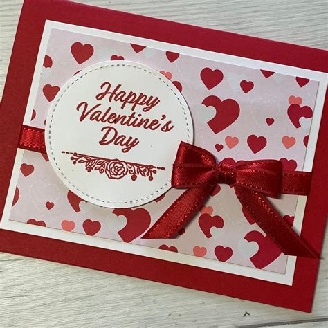 create a fast valentine card using meant to be stamp and stitched shapes dies stamped