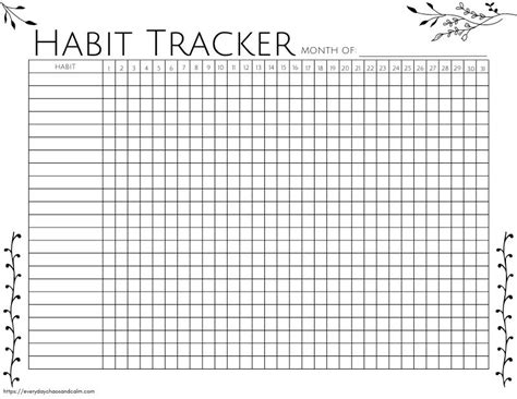 Habit Tracker Printable Pocket Size Habit Tracking Go Vrogue Co