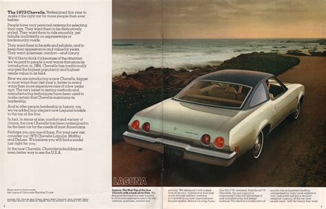 Gm 1973 Chevrolet Chevelle Sales Brochure