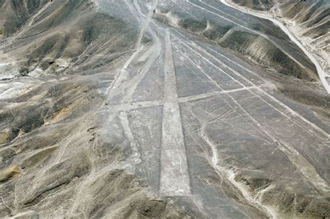 Luftaufnahme Nazca Wüsten Landschaft In Nazca In Ica Peru