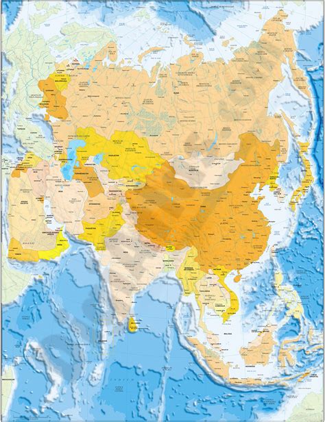 Political Map Of Asia Asia Map Political Map World Geography Images