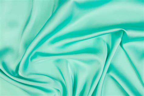 Mint Green Satin Silk Fabric By The Yard 12 Pale Turquoise Etsy