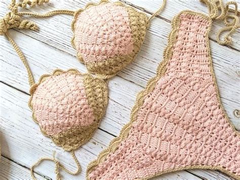 handmade crocheted bikini soft cotton yarn crochet 15750 hot sex picture