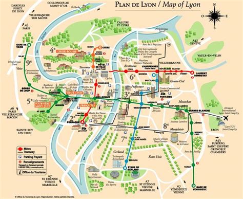Lyon Walking Tour Map Map Of Walking Tour Map Auvergne Rhône Alpes