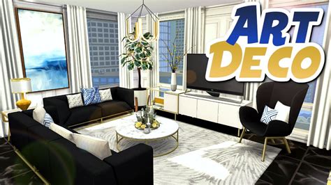 Art Deco Apartment 🌆 The Sims 4 Speed Build With Cc Links Youtube