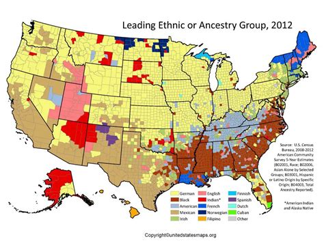 Us Ethnicity Map Ethnicity Map Of Usa United States