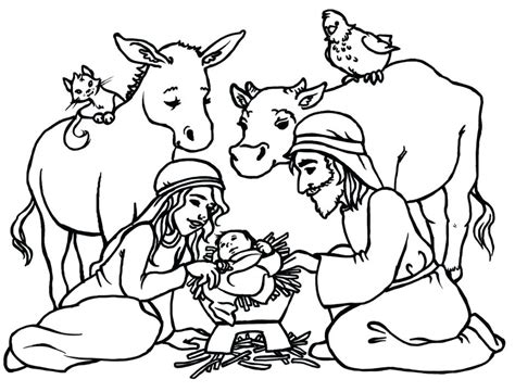 Download Simple Nativity Scene Drawing | Free download on ClipArtMag