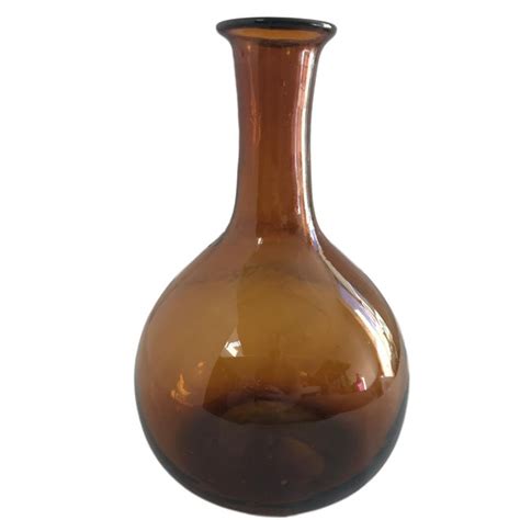 Mid Century Amber Glass Vase Chairish