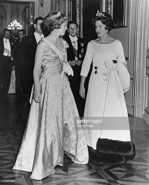 Queen Anne Of Romania And Princess Lilian Of Belgium Followed By King