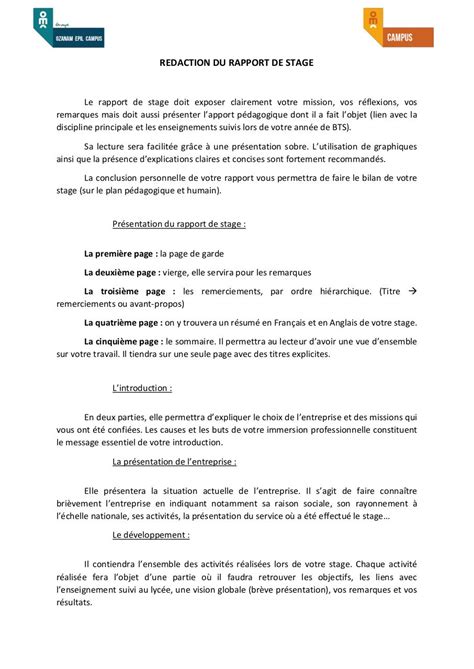 Redaction Du Rapport De Stagepdf Par Kévin Fichier Pdf