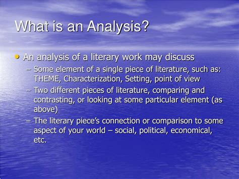 What Is A Literary Analysis