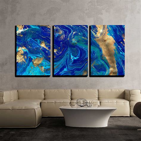 3 Pcs Modern Abstract Canvas Diy By Number Kit Digital Oil Painting