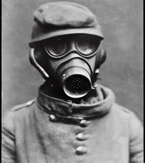 Person Wearing Gas Maskww1 Photo High Detail High Stable Diffusion