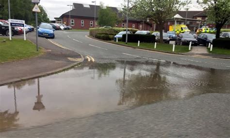 Diversions In Place After Croesnewydd Road Flooded Outside Hospital