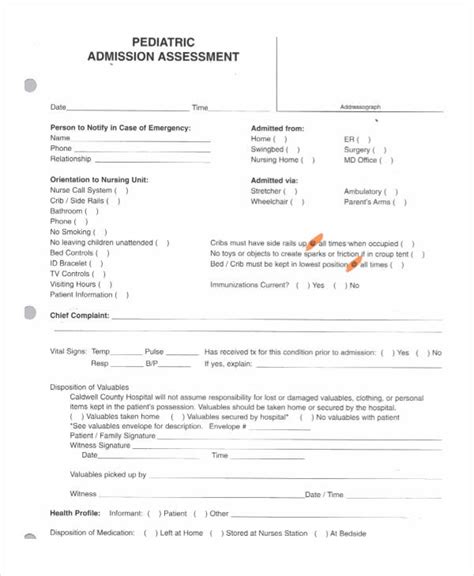 Free 18 Sample Nursing Assessment Forms In Pdf Ms Word