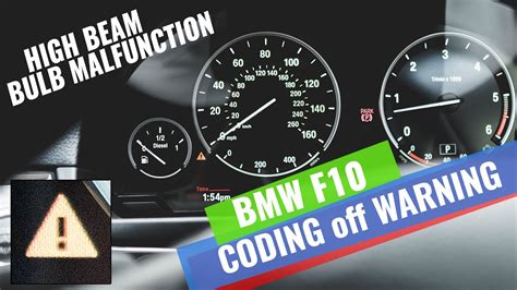 How To Code BMW F10 Bulb Lamp Malfunction Warning High Beam YouTube