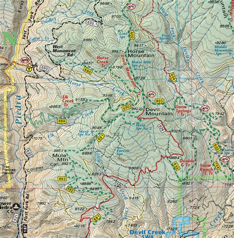 Southwest Colorado Trails Recreation Topo Map Latitude 40° Maps