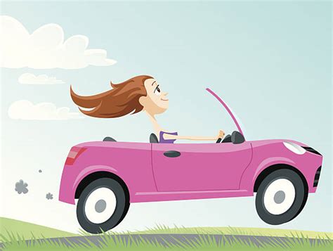 royalty free woman driving car clip art vector images and illustrations images and photos finder