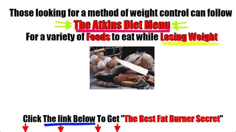 Atkins Diet Menu Youtube